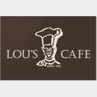 Lou's Cafe - Hill Valley's Finest - Dark Background Posters and Art